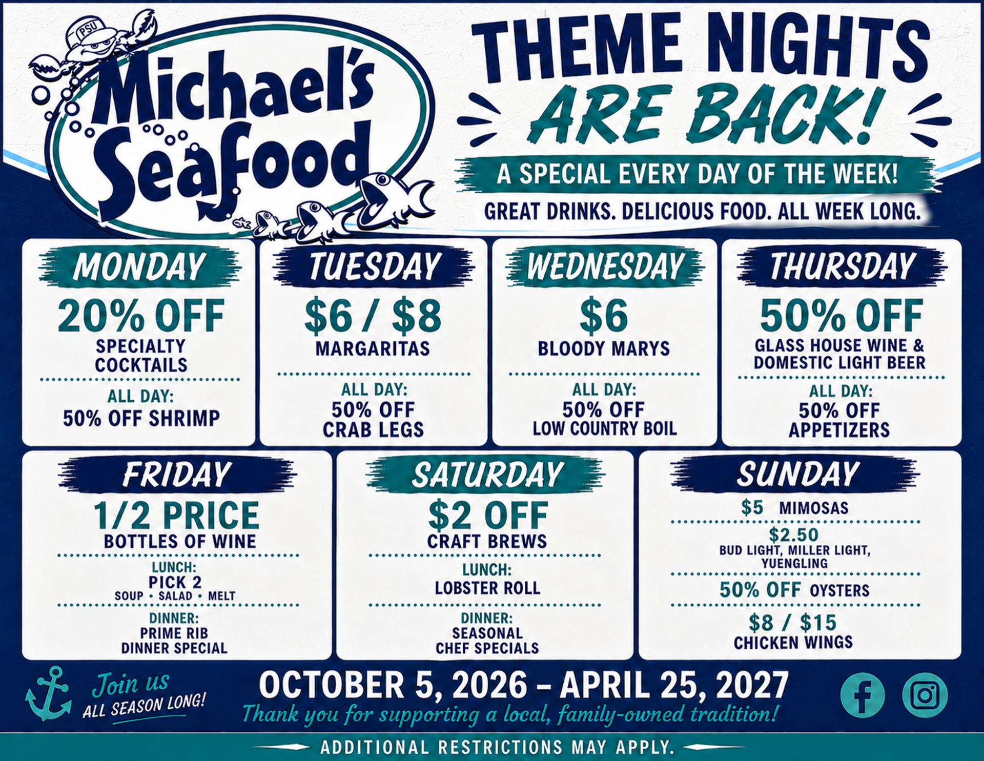Theme Night Specials